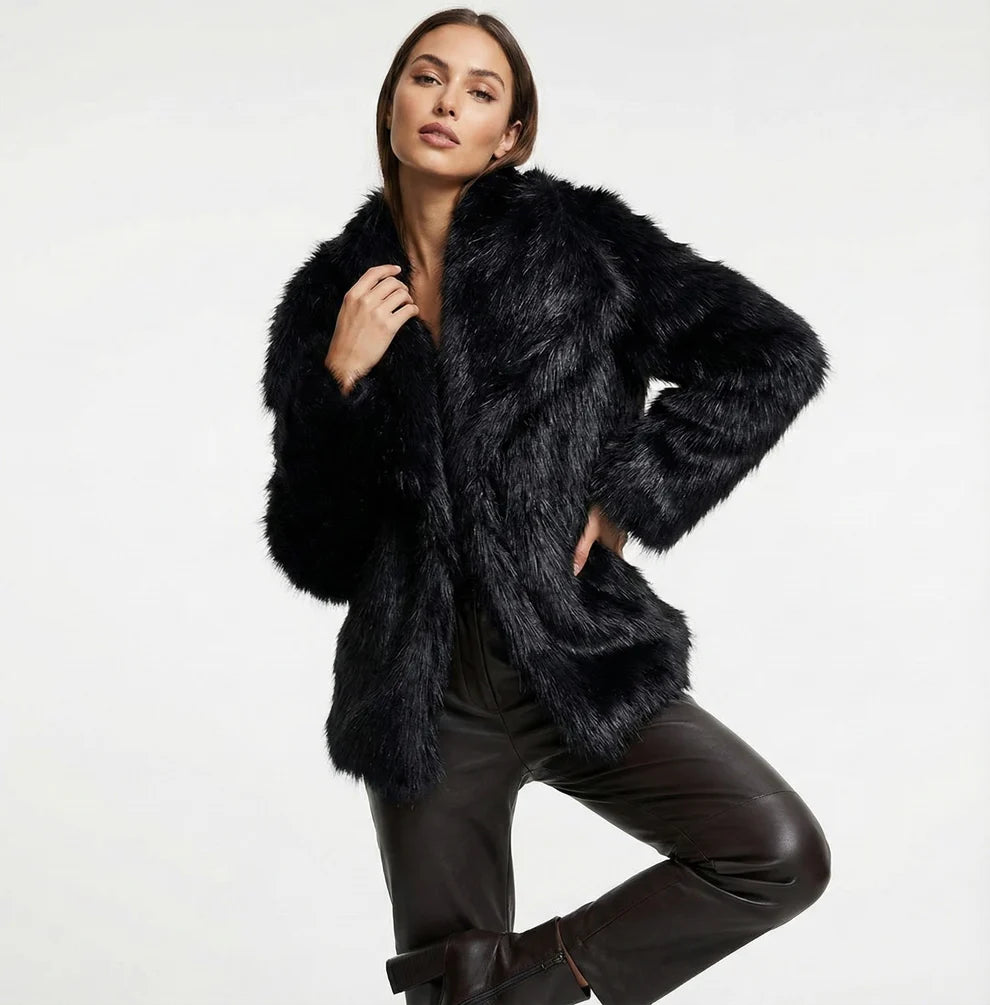 Weiche Faux Fur Jacke