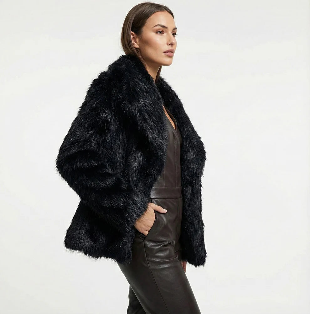 Weiche Faux Fur Jacke
